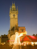 Christmas Market at Staromestske with Gothic Old Town Hall  Stare Mesto