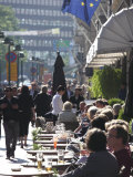 Pavement Cafe  Pohjoisesplanadi Street  Esplanade  Helsinki  Finland  Scandinavia  Europe