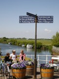 People Sitting on a Bench at Ribe City Center  Jutland  Denmark  Scandinavia  Europe