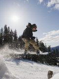 Snowboarder Jumping at Whistler Mountain Resort