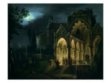 Death of Romeo and Juliet in Moonlit Landscape