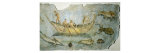 Fishing Scene  Fresco from Saint Pauls outside Walls  Rome  1st century BC  detail