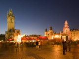 Christmas Market at Staromestske with Gothic Old Town Hall  Stare Mesto