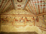 Etruscan Tombs at Tarquinia  Italy  6th century BC