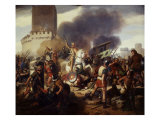 Eudes I  Capetian King of France  then Count of Paris  defending Paris against Norman invasion
