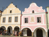 Baroque Buildings at Zachariase Z Hradce Square  Telc  Jihlava Region  Czech Republic  Europe