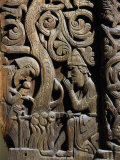 Nordic Saga or Legend of Siegfried or Sigurd  12th century wood panel from Setesdale Church Norway