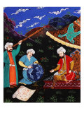 Astronomers and Geographers in a Mountainous Country  Ottoman Miniature  17th century