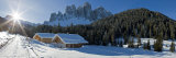Winter Landscape  Le Odle Group with Geisler Spitzen  3060M  Val Di Funes