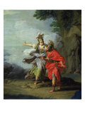 Goddess Athena Reveals Ithaca to Greek hero Ulysses