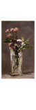 Carnations and Clematis in a Crystal Vase