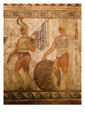 Samnite Warriors  Fresco from Paestum  4th century BC