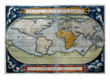 World from Atlas by Abraham Ortelius Theatrum