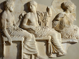 Poseidon  Apollo and Artemis  the Parthenon Frieze (East Side)  c 442-38 BC Classical Greek