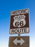 Road Sign Along Historic Route 66  New Mexico  United States of America  North America