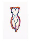 Sexy Heart Shape Figure of Girl Illustration