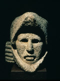 Head of Eagle Warrior  Stone  Aztec  from Mexico