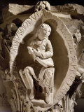 Young Man Seated Holding a Lute  Romanesque Carved Capital  c1118-1120  from Cluny Abbey