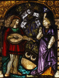 Musician and Lady  Stained Glass  Late 15th - early 16th Century Swiss