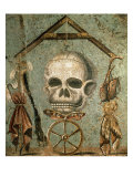 Symbols of Afterlife  Roman Mosaic from House of Tragic Poet  Pompeii  Italy