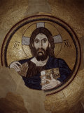 Christ Pantocrator  Mosaic  Cupola  Daphni Monastery  late 11th century Byzantine  Greece