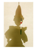 Silhouette of a Sock Puppet Peeking Through a Screen