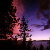 Sunset over Lake Tahoe  Nevada  USA