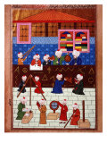 Wise Men and Astronomers in the Galata Observation Tower  Ottoman Minature  16th century