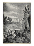Thorbion lifted the huge stone  from 'Hero Myths and Legends of British Race' by MI Ebbutt  1910