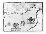 Map No8 showing the route of the Armada fleet  engraved by Augustine Ryther  1588
