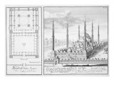 Plan and View of the Blue Mosque