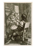 Artist at Work  from 'Recueil de Figures'  pub Paris  1737
