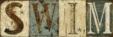 Weathered Swim Sign