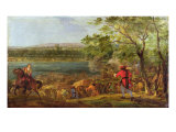 The Arrival of the Pontoneers for the Crossing of the Rhine  late 17th century