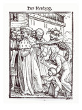 Death and the Duke  from 'The Dance of Death'  engraved by Hans Lutzelburger  c1538