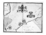 Map No9 showing the route of the Armada fleet  engraved by Augustine Ryther  1588