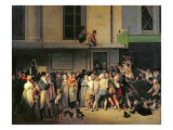 The Entrance to the Theatre de l'Ambigu-Comique before a Free Performance  1819