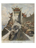 Sino-Japanese War  Shanghai gate  Illustration from 'Le Petit Journal'  6th January 1895