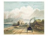 Dublin and Kingstown Railway: Footbridge at Sea Point Hotel Towards Salt Hill and Kingstown Harbour