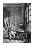 St Preux Receiving the Portrait of Julie  Illustration from 'La Nouvelle Heloise' by Jean-Jacques 