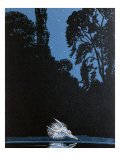 Death of Swan  Illustration  'La Gazette du Bon Ton' inspired by Tchaikovsky's ballet 'Swan Lake'