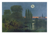 Total Eclipse of the Sun  Illustration from 'L'Univers et l'Humanite' by H Kraemer