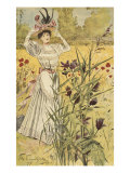 Fashion Plate  in the Countryside  Illustration from 'La Nouvelle Mode'  1897