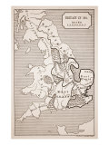 Map of Britain in 593  Printed by Stanford's Geographical Establishment