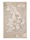 Map of Britain in 658  Produced by Stanford's Geographical Establishment