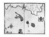 Map No3 Showing the route of the Armada fleet  engraved by Augustine Ryther  1588