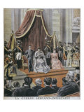 Spanish-American War in Spain  the Queen Reading her Message to the Cortes  Madrid  Illustration