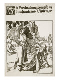 Sir Percival Overcometh Ye Enchantress Vivien  Illustration 'The Story of Champions of Round Table'