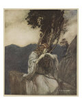 Brunnhilde kisses ring Siegfried left her  illustration from 'Siegfried and the Twilight of Gods'