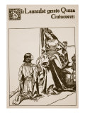 Sir Launcelot Greets Queen Guinevere  Illustration from 'The Story of Champions of Round Table'